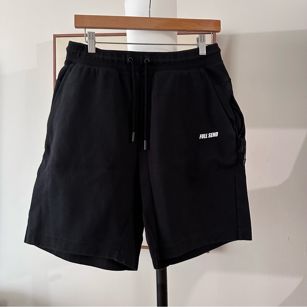 Full Send mens sweat shorts Athletic Black Elastic‎ Waist size L